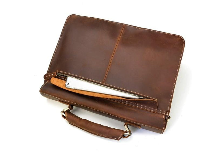 13 inch messenger bag leather