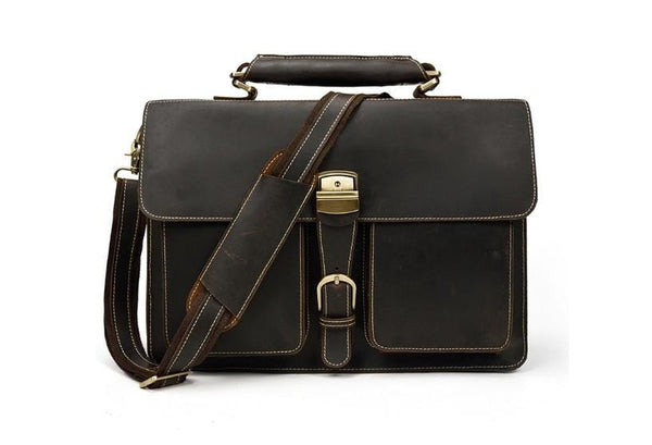 leather crossbody messenger bag