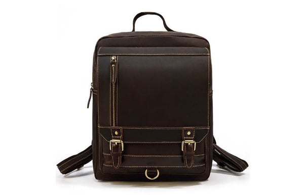 brown leather backpack handbag