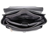 mens leather backpack purse black