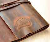 Brown Personalized Leather Custom Guest Book Album