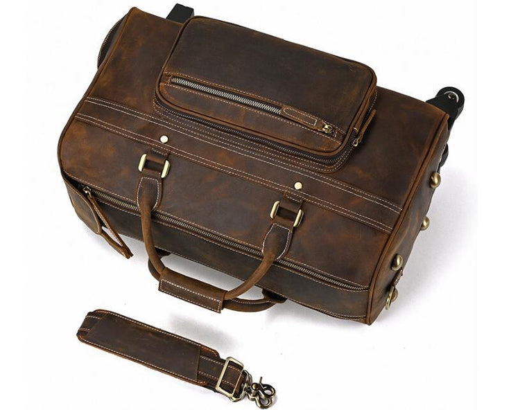 mens leather luggage bag