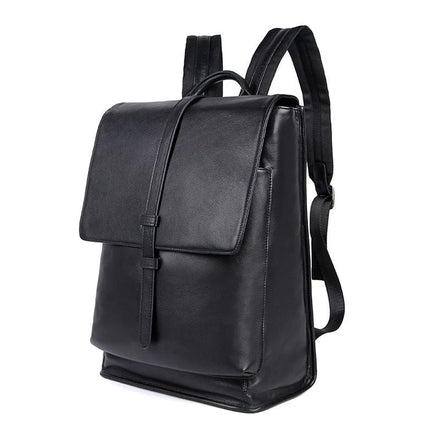 small black leather backpack purse bag