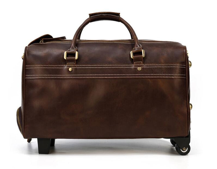 leather travel duffle