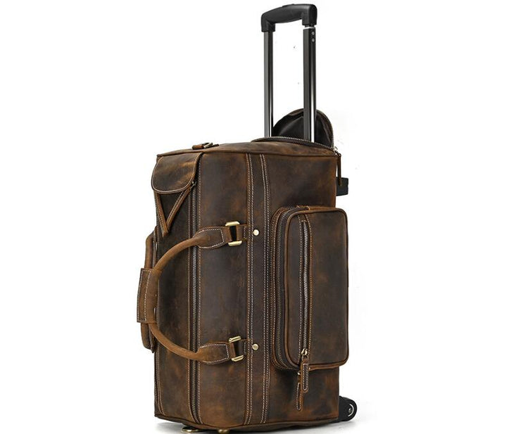 leather mens duffle bag travel