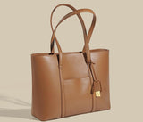 Women's City Leather Shoulder Tote Handbag