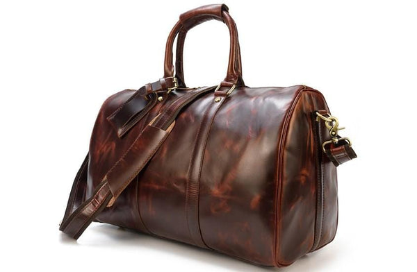 leather travel luggage bag