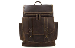 mens leather work backpack purse bag