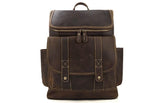 mens leather work backpack purse bag