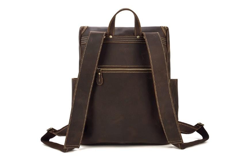 baggu leather work backpack Buffalo Brown Leather Laptop Work Backpack Purse – LeatherNeo