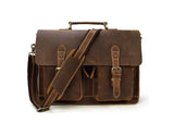 distressed leather messenger bag 