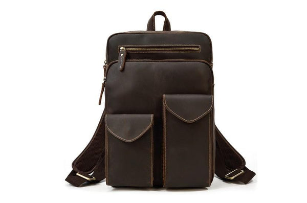 leather computer backpack