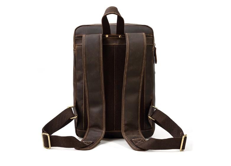 computer backpack leather Womens Leather Computer Backpack Mens Purse – LeatherNeo