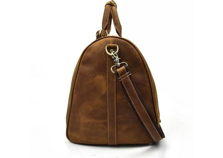 genuine leather weekend bag