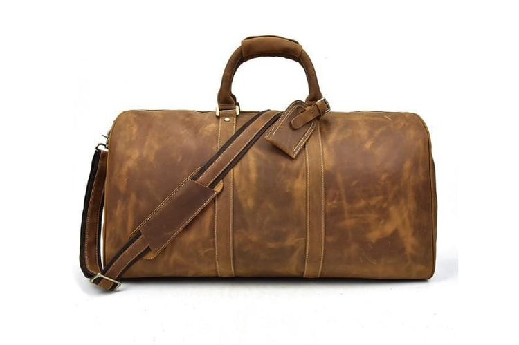 ladies leather weekend bag