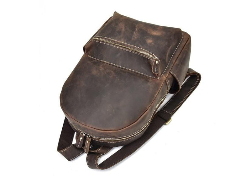 large leather backpack womens