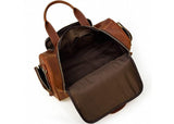 brown leather travel duffle bag luggage