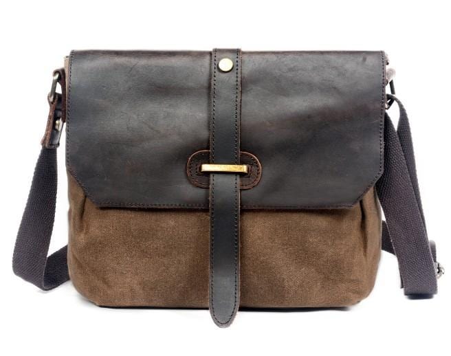 Small Canvas Messenger Bag Shoulder Bag – LeatherNeo
