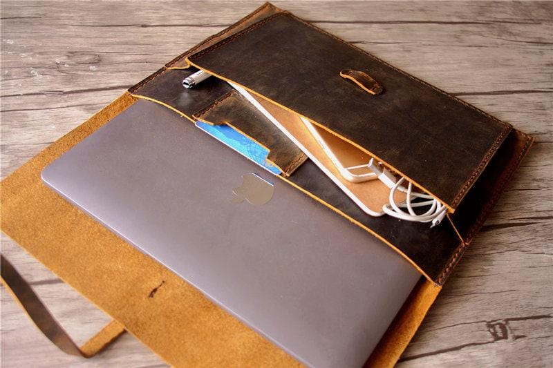 Leather Laptop Sleeve 14 inch Custom Covers - Main Image