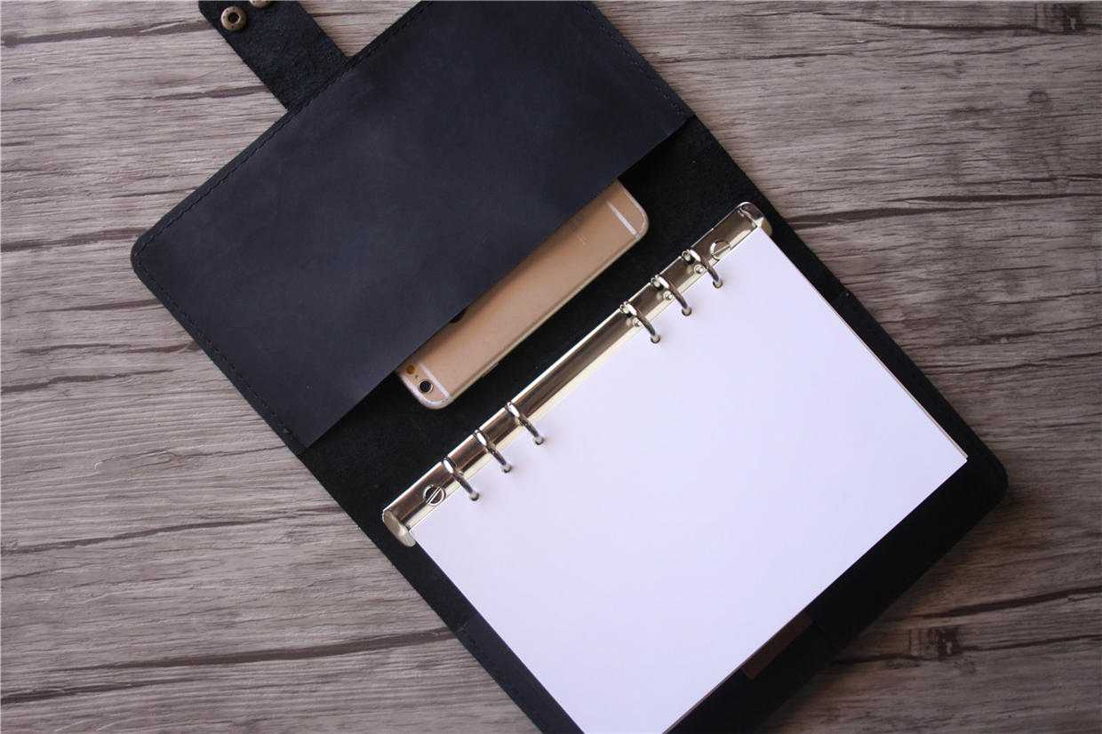 China Luxury Loose Leaf White Checkboard Planner Cover A5 A6