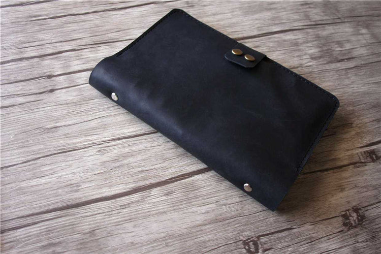 black leather binders folder