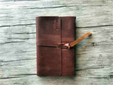 personalized handmade leather journal