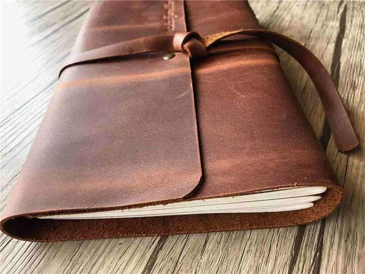 personalized leather notebook cover