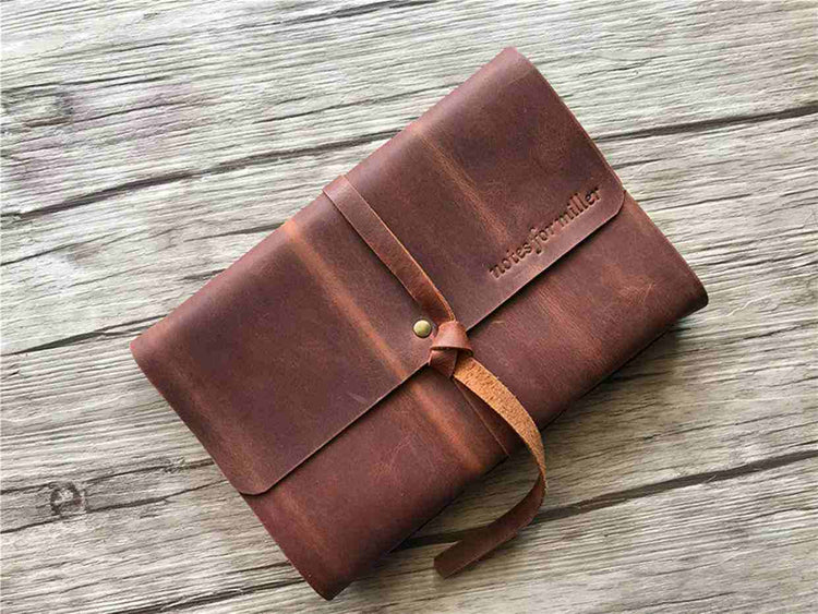 best monogrammed leather notebook