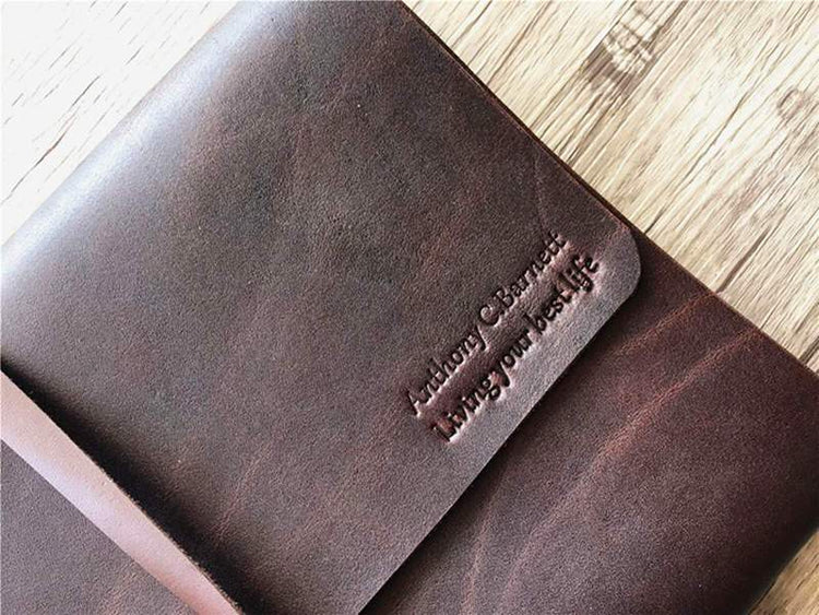 engraved leather large scrapbook album