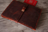 handmade red leather ipad 10.2 case