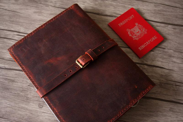 red leather ipad pro portfolio case