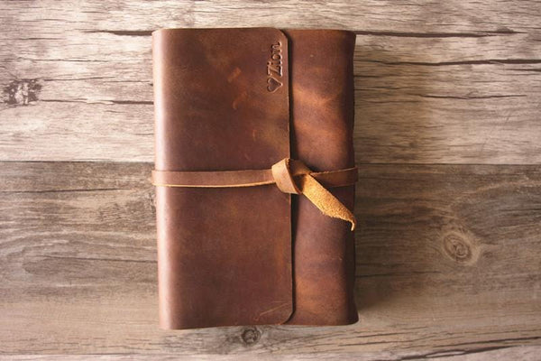 Handcrafted Large Leather Bound Sketchbook