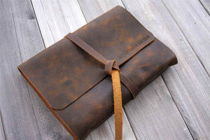 large leather bound journal