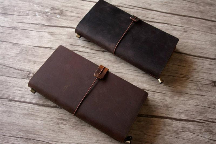 brown leather Travelers Notebook Cover