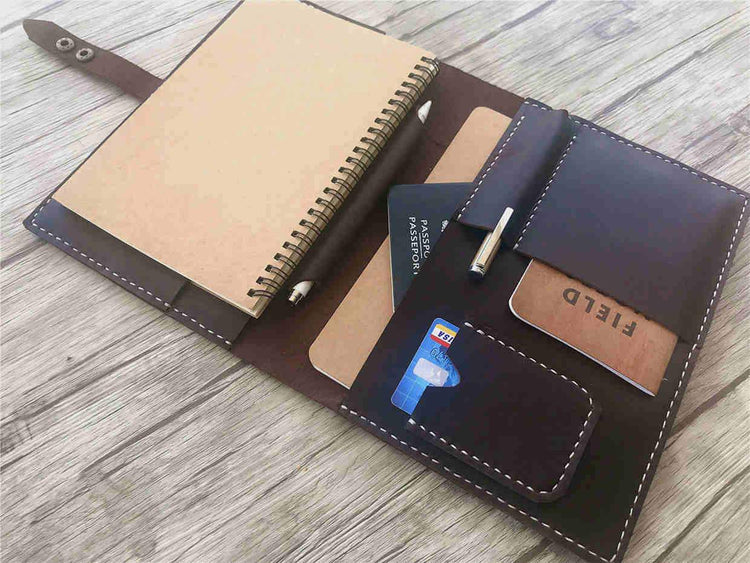 smooth leather notebook cover