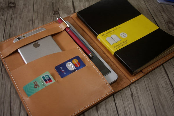 custom leather notebook cover