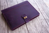 personalized purple leather binder
