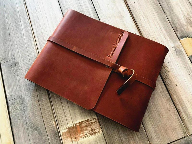 personalized leather memory man book