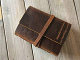 personalized leather pocket notebook