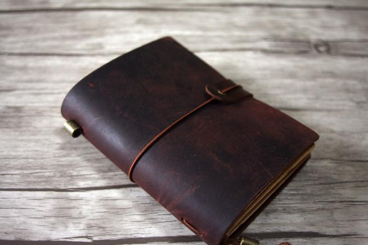personalized Leather Pocket Traveler's Notebook