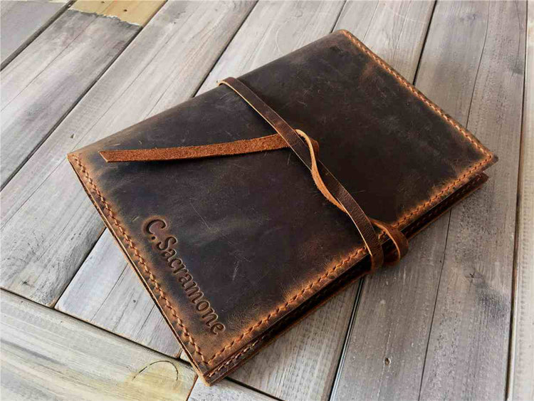 Refillable A5 Leather Notebook Journal Cover 