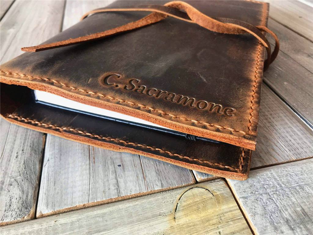 Personalized Leather Travel Refillable Journal Cover Holder – LeatherNeo
