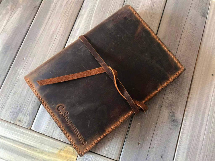 rustic leather journal cover