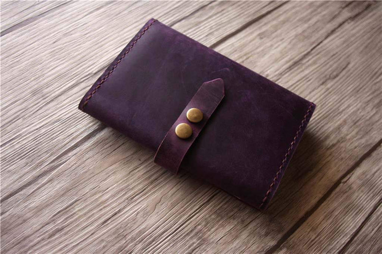 handmade leather passport wallet cover