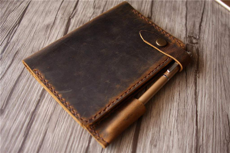 handmade leather travel wallet for passport