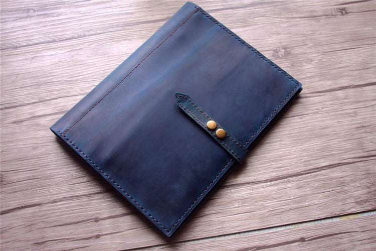 zippered leather portfolio cover