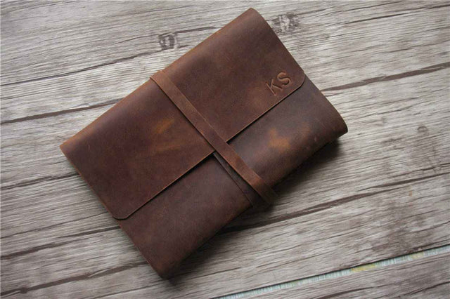 Monogrammed leather journal