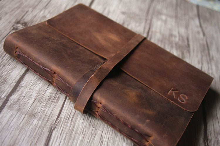 leather bound school years memory book