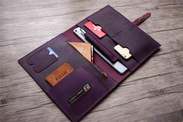 purple leather hp laptop case