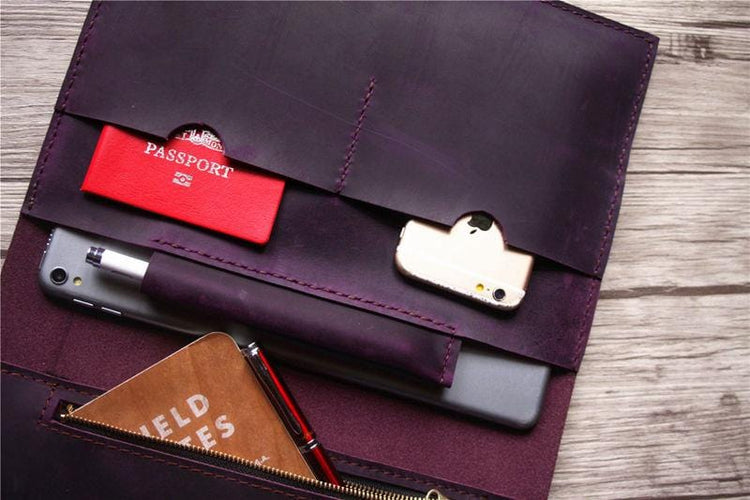 purple leather hp laptop case